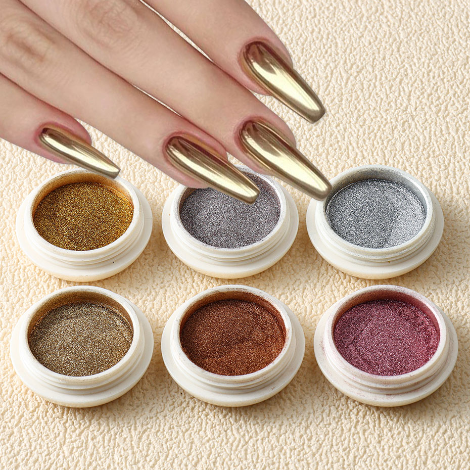 6pc Gold Metallic Mirror Glitt - Mica Powder Colorant 评论和价格