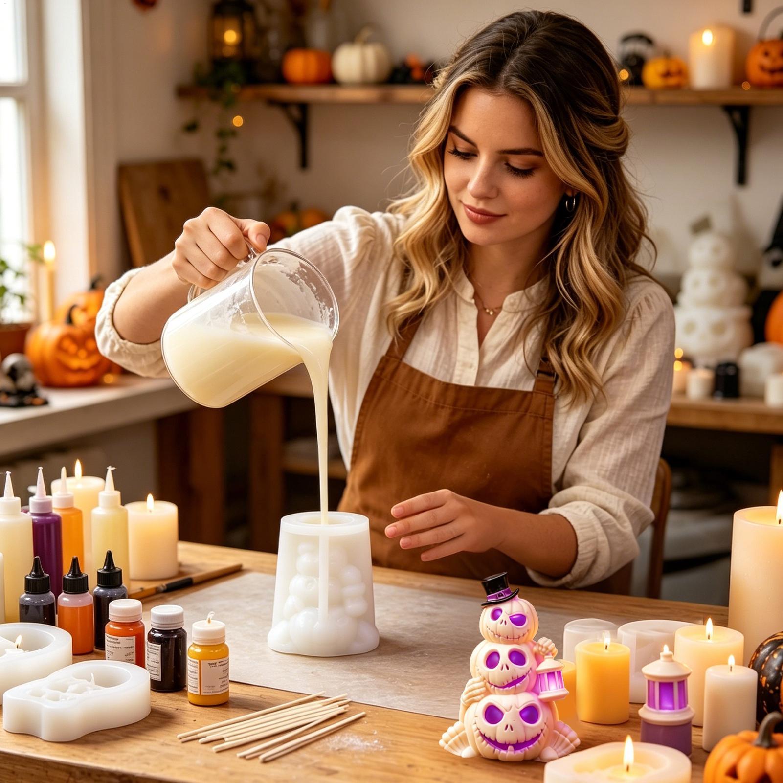 3D 3-Layer Halloween Pumpkin S - Soap Making Kit For Adults 评论和价格