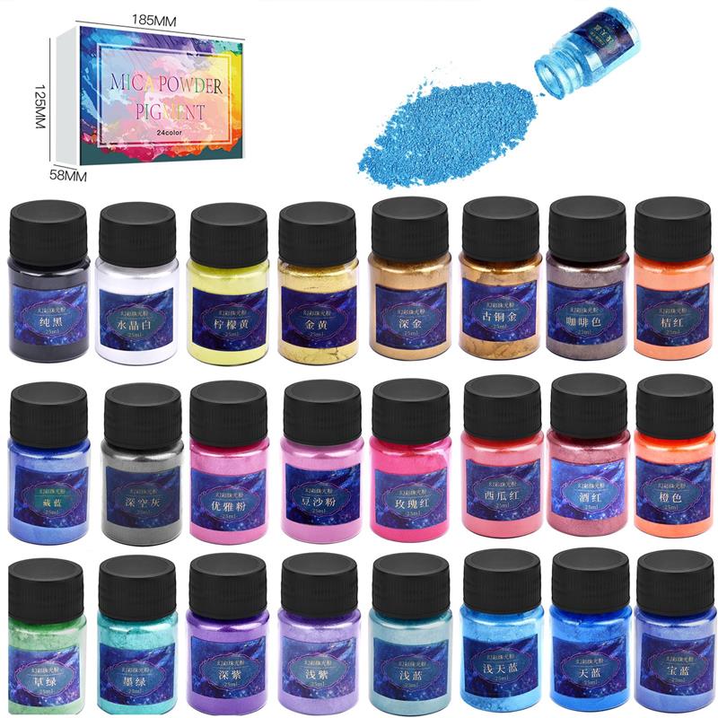 24Colors Epoxy Resin Dye Mica  - Mica Powder Colorant 评论和价格