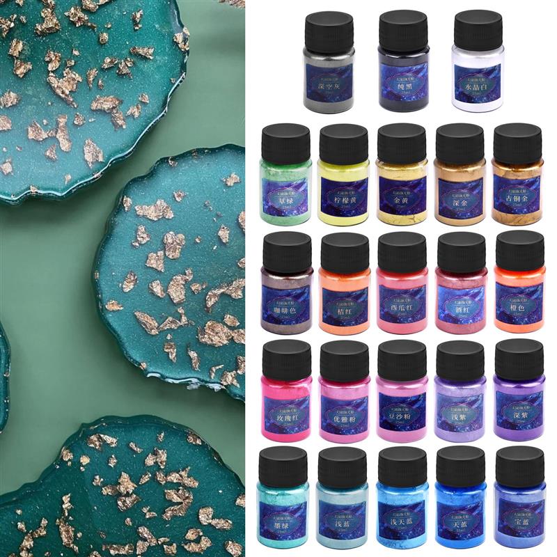 24Colors Epoxy Resin Dye Mica  - Mica Powder Colorant 评论和价格