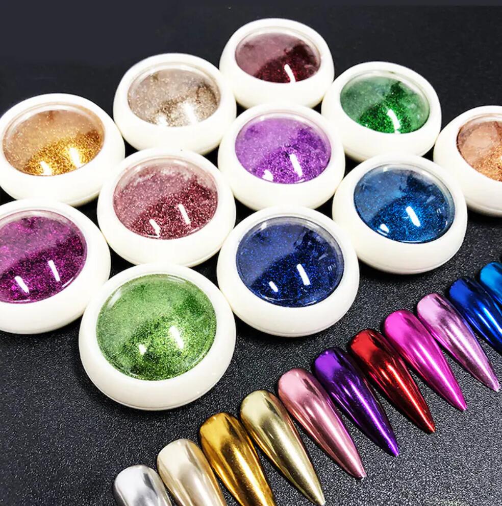 2BOX/Set Red Green Chrome Mirr - Mica Powder Colorant 评论和价格